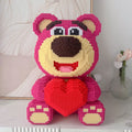 Creative strawberry bear block for room decoration