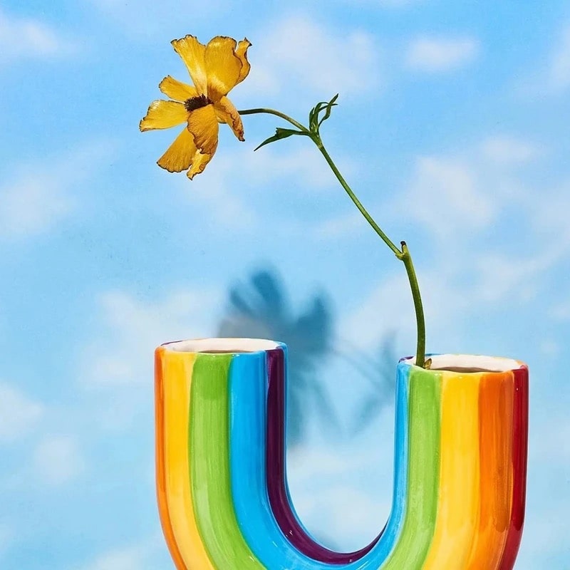 Modern Resin U Shape Flowerpot for Home Decoration