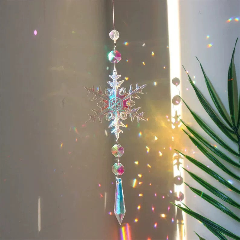 Christmas snowflake suncatcher for window holiday decor