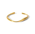 Waterproof stainless steel bracelet with 18k gold finish. Perfect women’s jewelry for parties or as a chic gift for her.