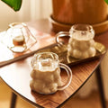 Curvy Bubble Glass Mug for Coffee Lovers