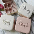 personalized jewelry box preppy pink for travel