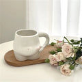 White ceramic coffee mug for aesthetic kitchen spaces