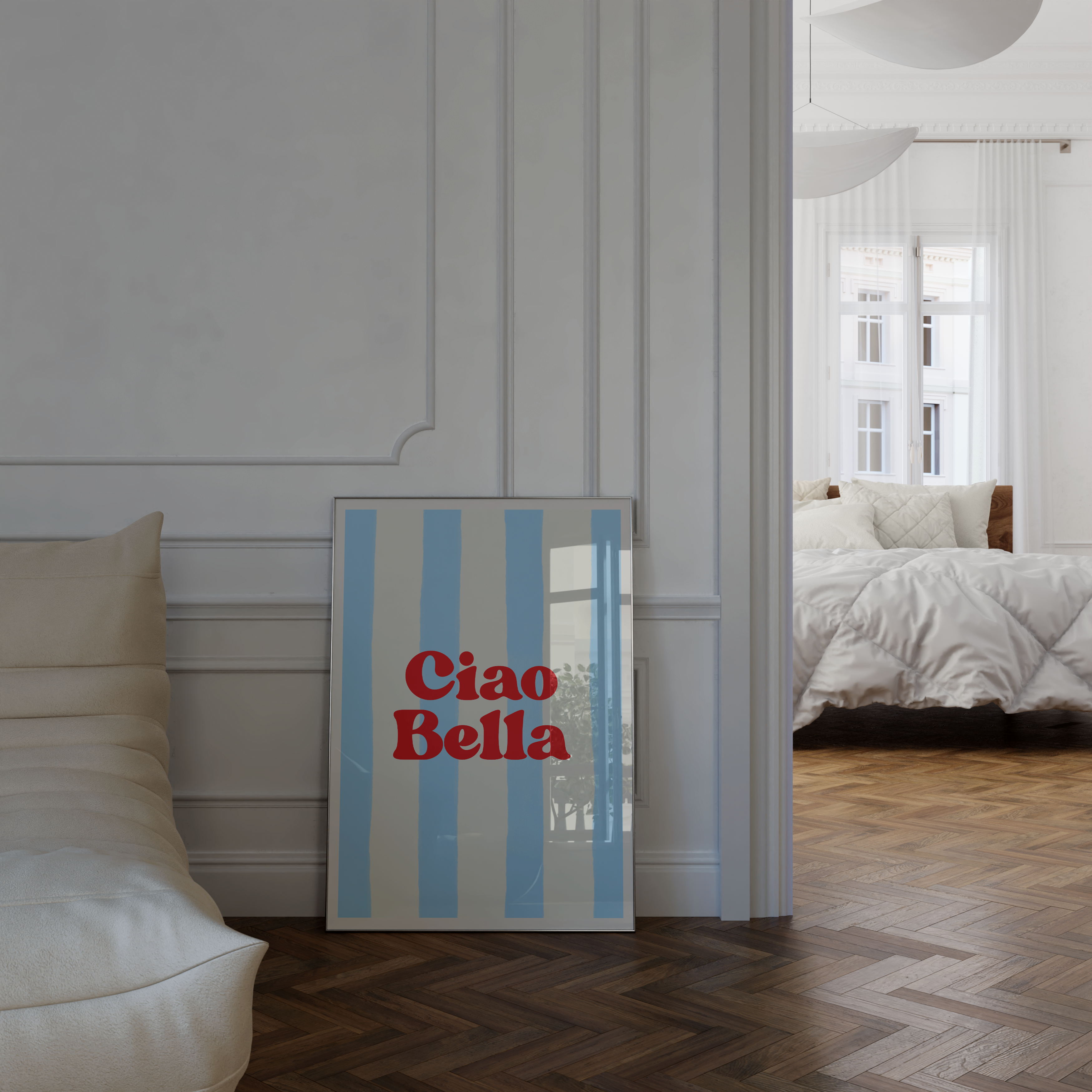 Modern beach printable poster art for interior stylists and Gen Z shoppers