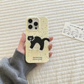 Coquette aesthetic phone case with black cat for iPhone 13