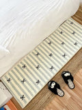 Cozy coquette bow rug with non-slip backing