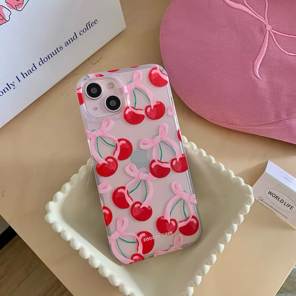 Coquette Cherry Bow iPhone Case Coquette Cherry Bow iPhone Case
