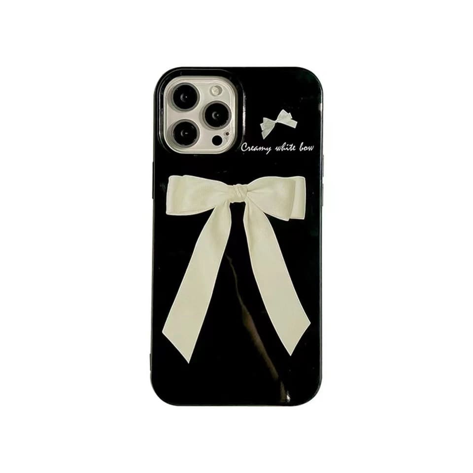 Cute Coquette iPhone Case – Ribbon Bowknot Phone Cover with Retro Korean Design for iPhone 6, 7, 8 Plus