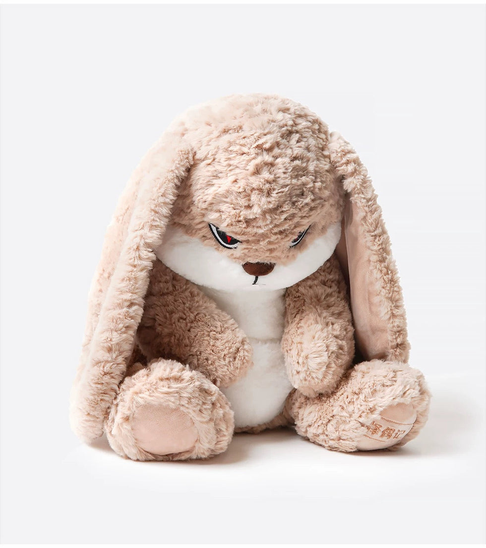 Angry Rabbit Plush Toy - Kawaii Long-Eared Bunny for Gifting & Decor ...