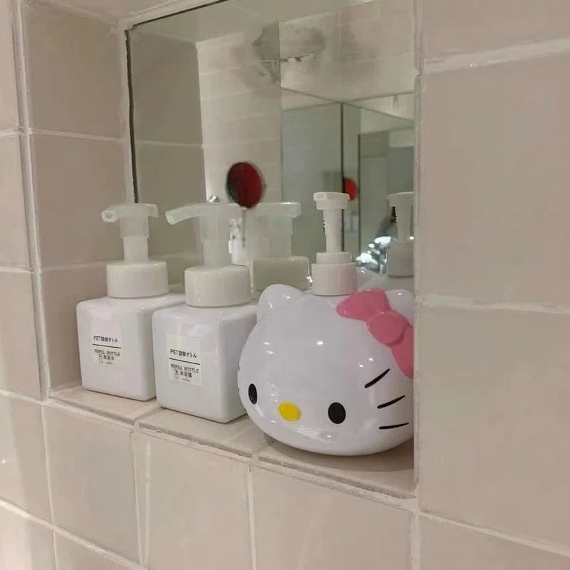 Cute Hello Kitty Lotion and Soap Dispenser – Kawaii Bathroom Decor