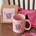 Sanrio Hello Kitty pink ceramic mug, perfect for tea