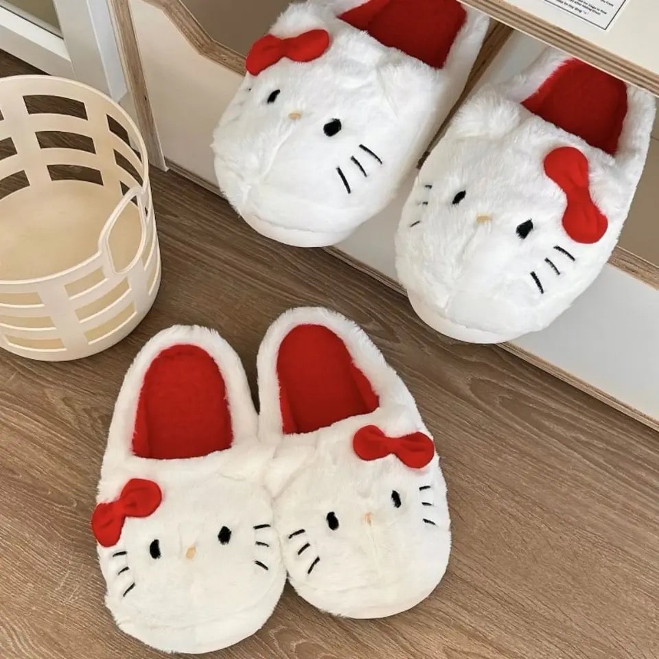 Soft Hello Kitty indoor slippers for cozy comfort