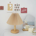 Pleated table lamp with modern aesthetic for bedroom nightstand