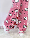 Cute wide-leg Hello Kitty pants for couples and friends