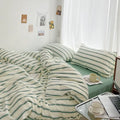 Machine Washable Nordic Stripe Bedding for Queen Bed