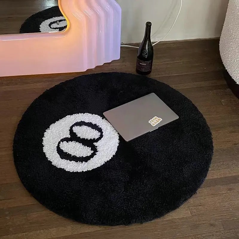 Ball Rug R Ug 8 Ball Rug – Aesthetic Accent Rug for Bedroom Decor – The Feelz