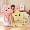 Adorable kawaii star pillow, star-shaped plush decor