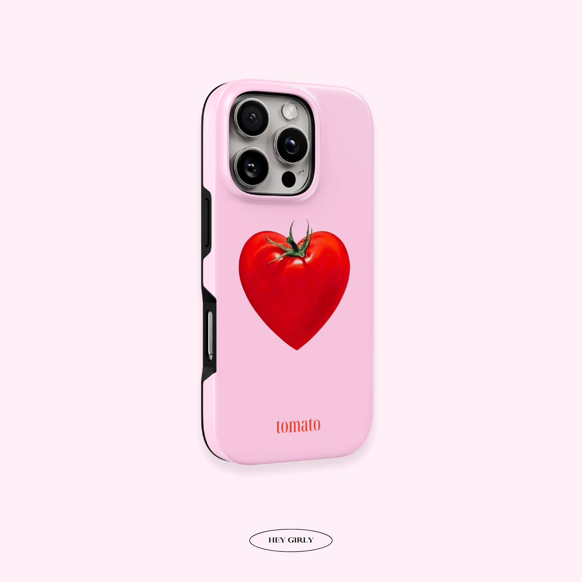 Trendy phone case with tomato heart — fits all iPhone models