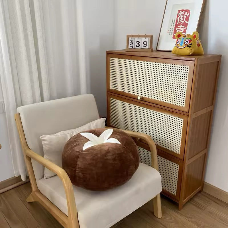 Round tomato pillow for aesthetic living room