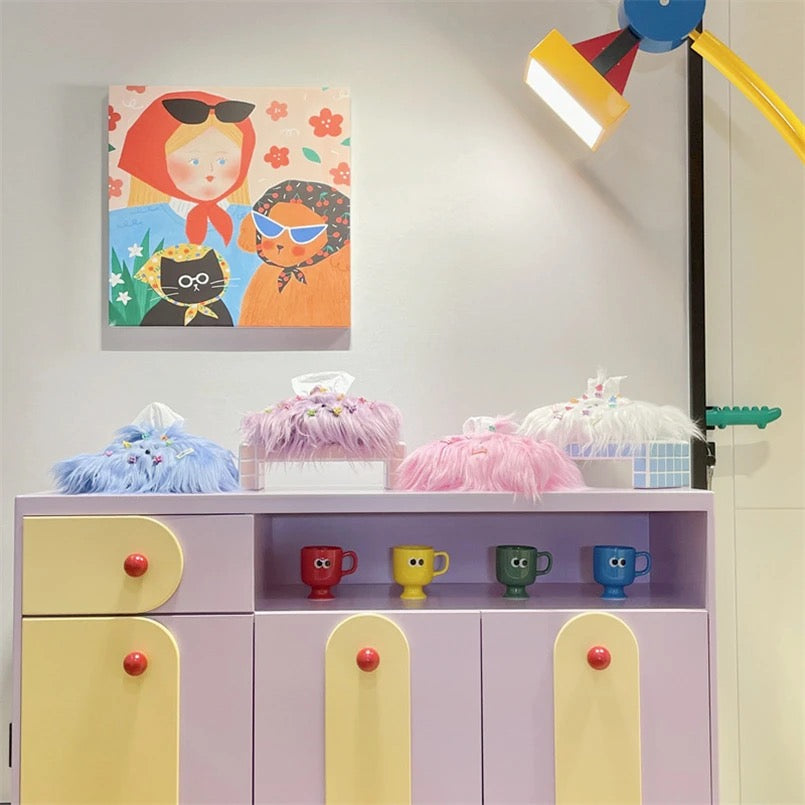 Cute dog tissue box for Danish pastel themed room