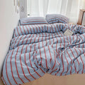 Aesthetic Room Bedding Set with Striped Cotton Design