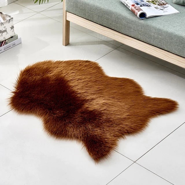 White plush fur rug for Christmas and housewarming gifts