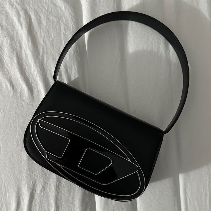 Diesel-inspired Y2K punk crossbody bag in premium leather