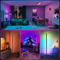 Dimmable RGB floor lamp with timer and remote control