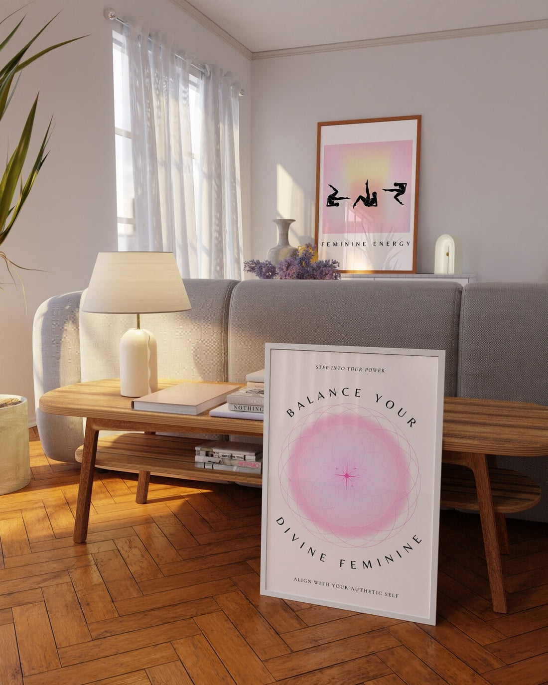 Aura poster set featuring Divine Feminine energy, perfect for healing decor