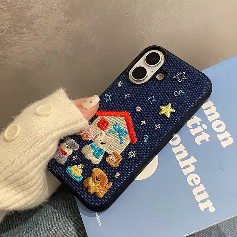 Denim Puppy iPhone Case Denim Puppy iPhone Case