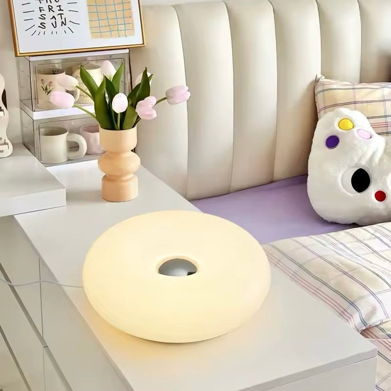 Dimmable orange Bauhaus lamp for office and study use