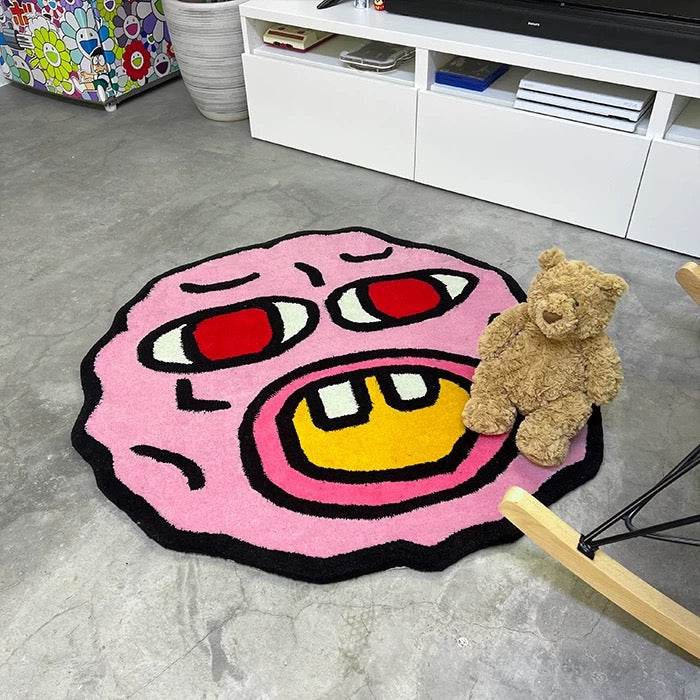 Cherry Bomb Pink Tufted Rug – Kawaii Bedroom Decor