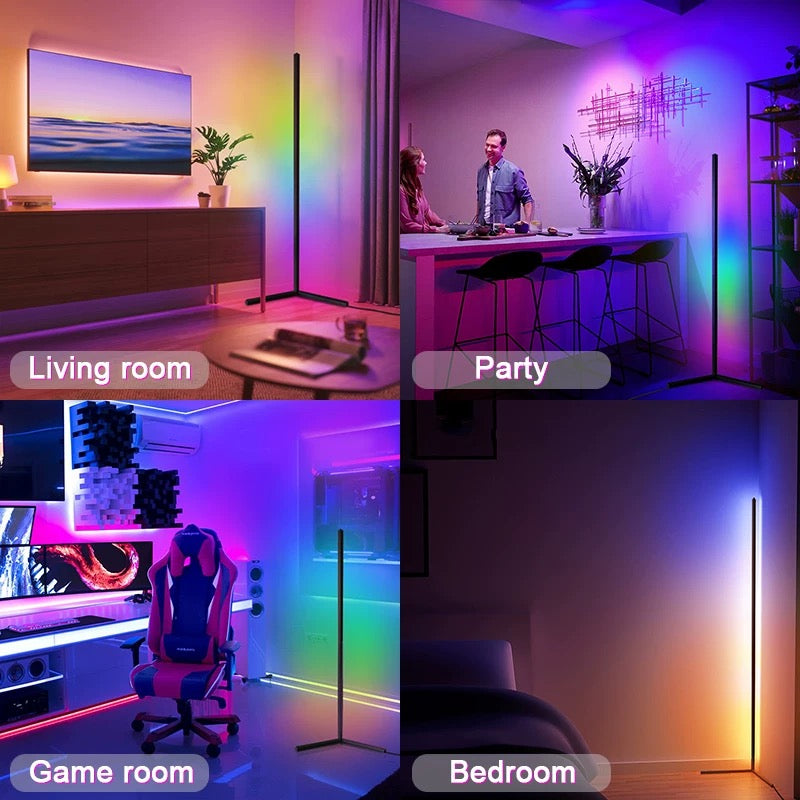 Smart LED corner floor lamp for Christmas party lighting