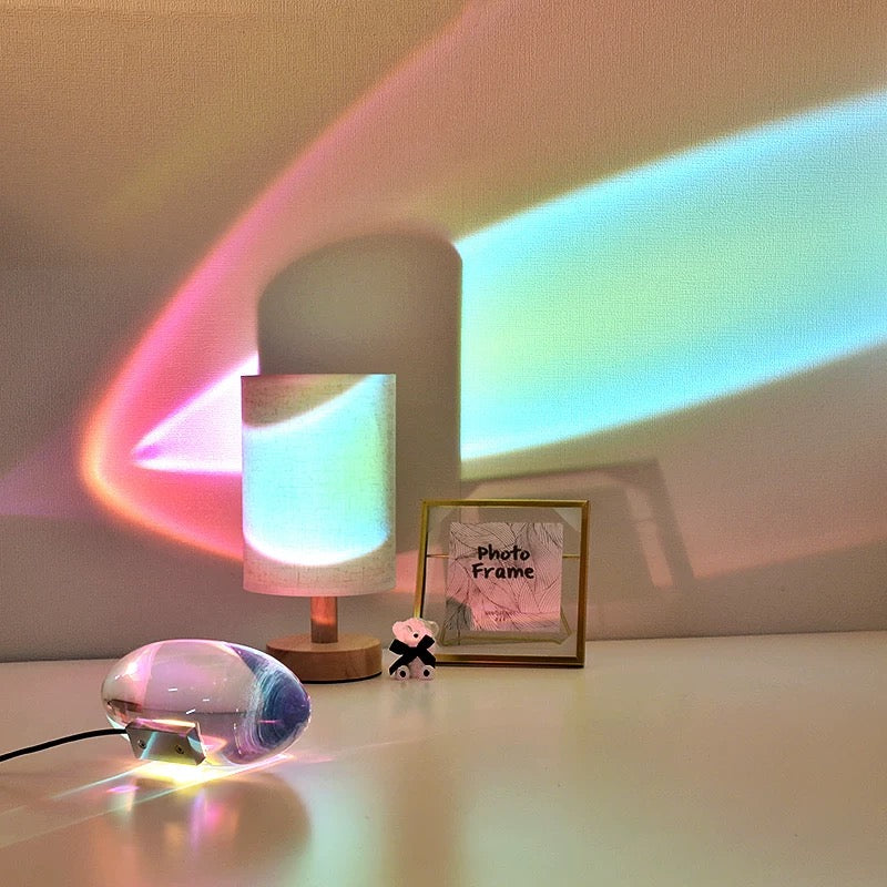 USB powered crystal bedside lamp