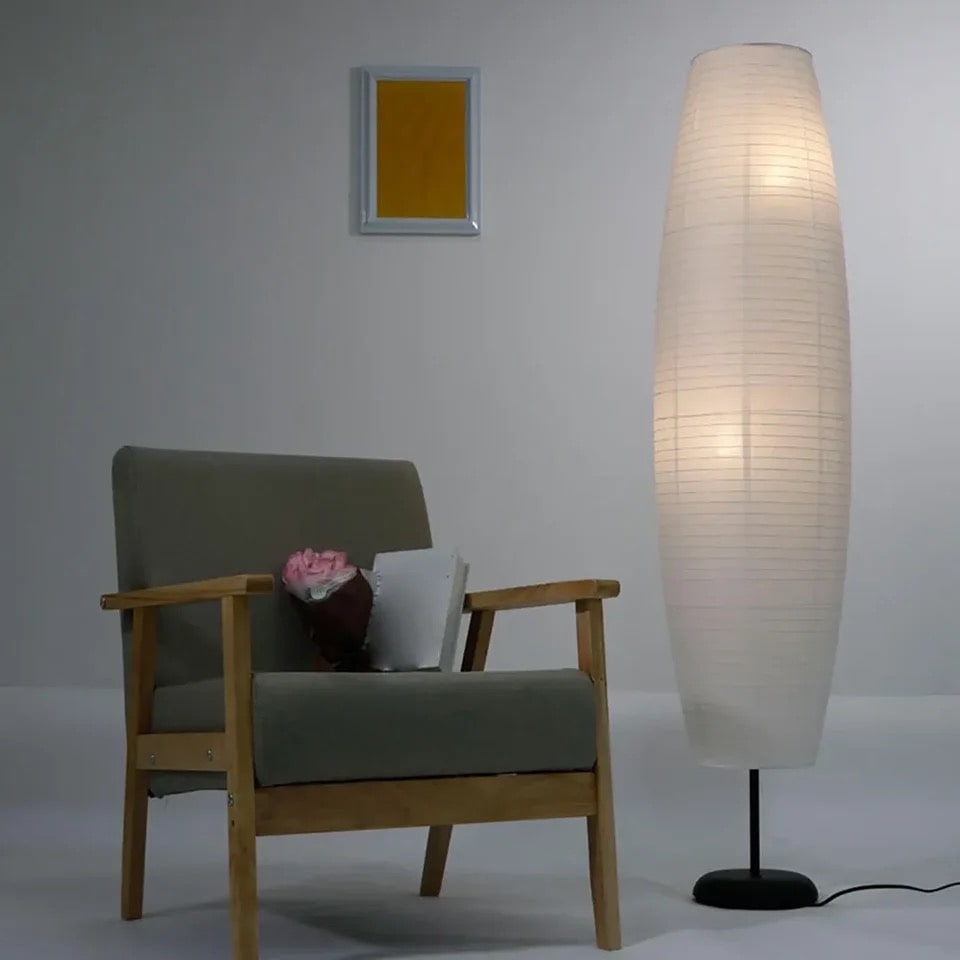 Minimalist Japanese-style floor lamp for bedside