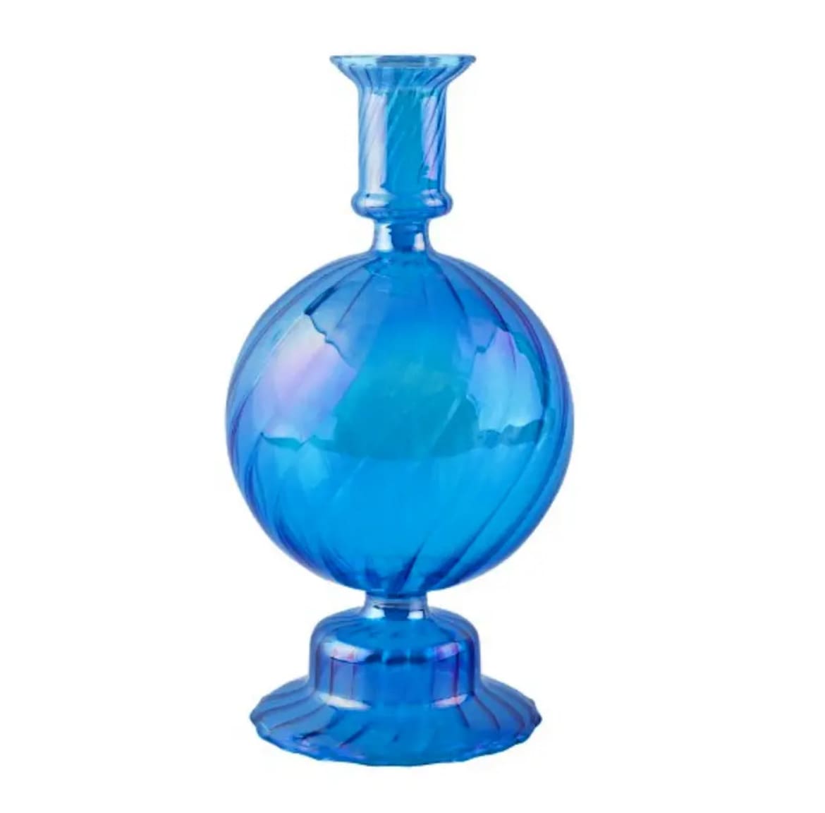 Elegant Glass Purple Vase Candleholder – Durable and Modern Tabletop Decor