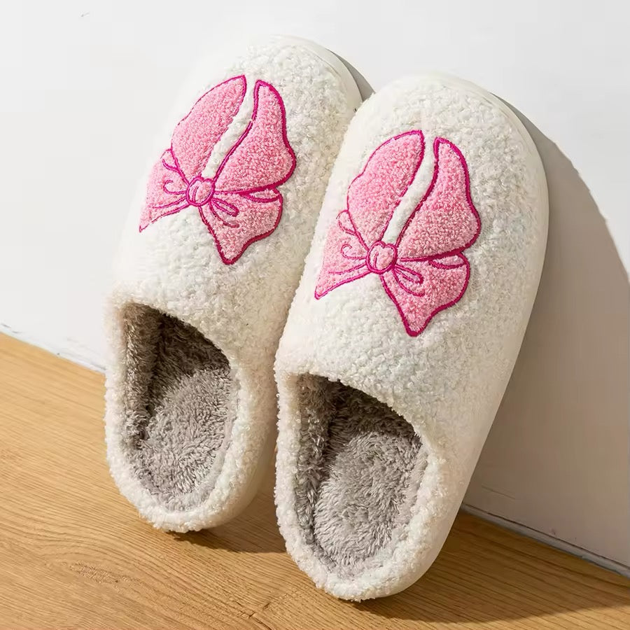 Fashionable Bowknot Slippers for Home and Dorm Use