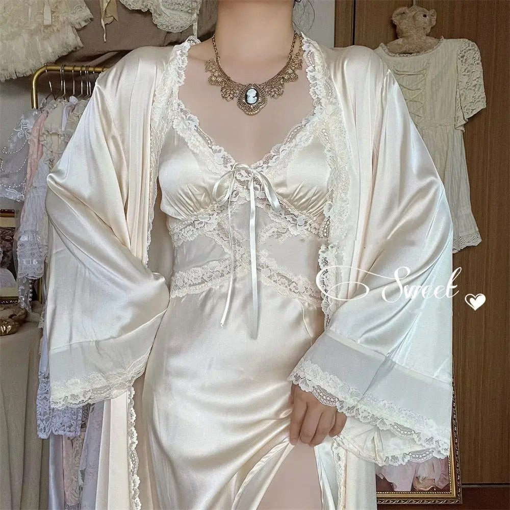 Sexy satin nightgown with vintage-inspired style