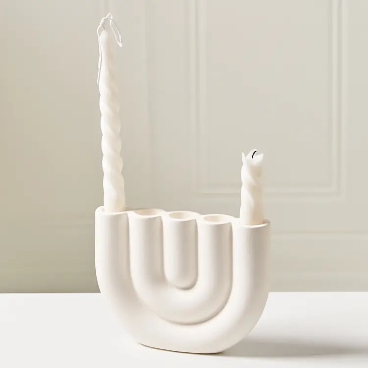Ceramic candlestick holder as a housewarming gift