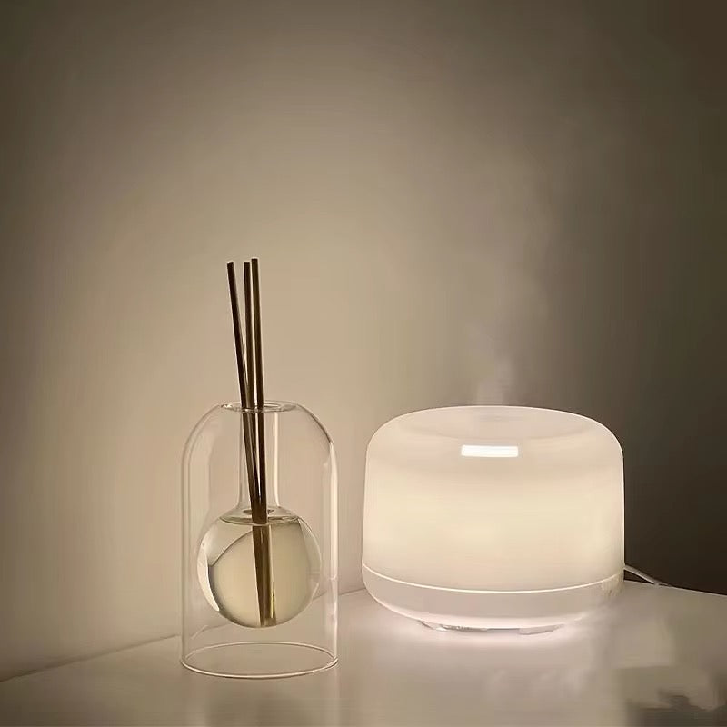 Glass aromatherapy diffuser bottle for essential oils, perfect for home and office