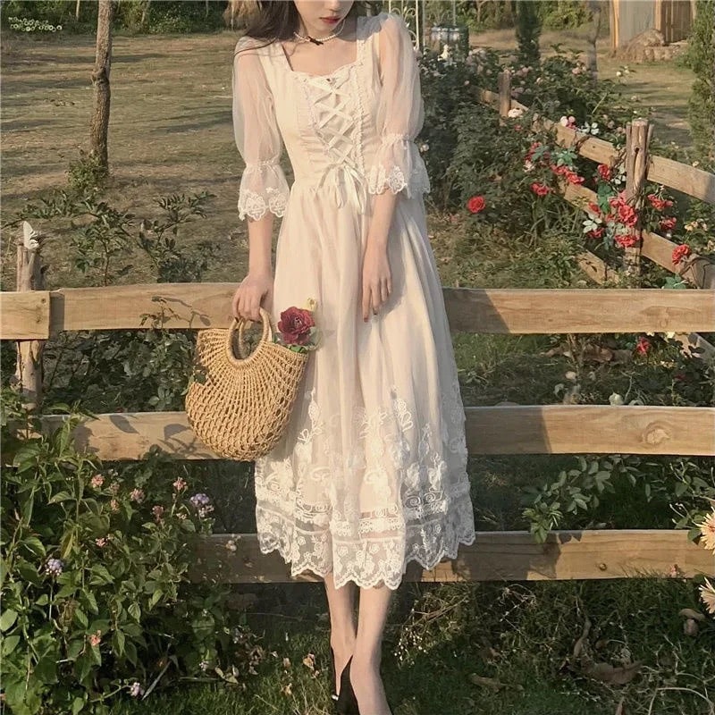 Formal vintage baroque-inspired dress