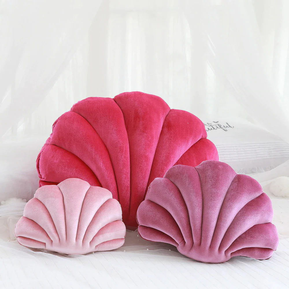 Sea Shell Velvet Throw Pillow Feelz