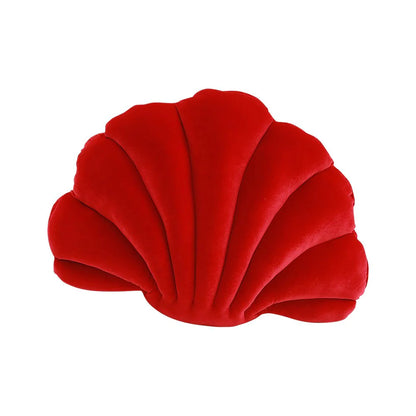 Chic sea shell velvet throw pillow, adding a touch of elegance to your bedroom.