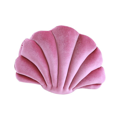 Luxurious sea shell velvet pillow, perfect for creating a serene mermaid-inspired ambiance.