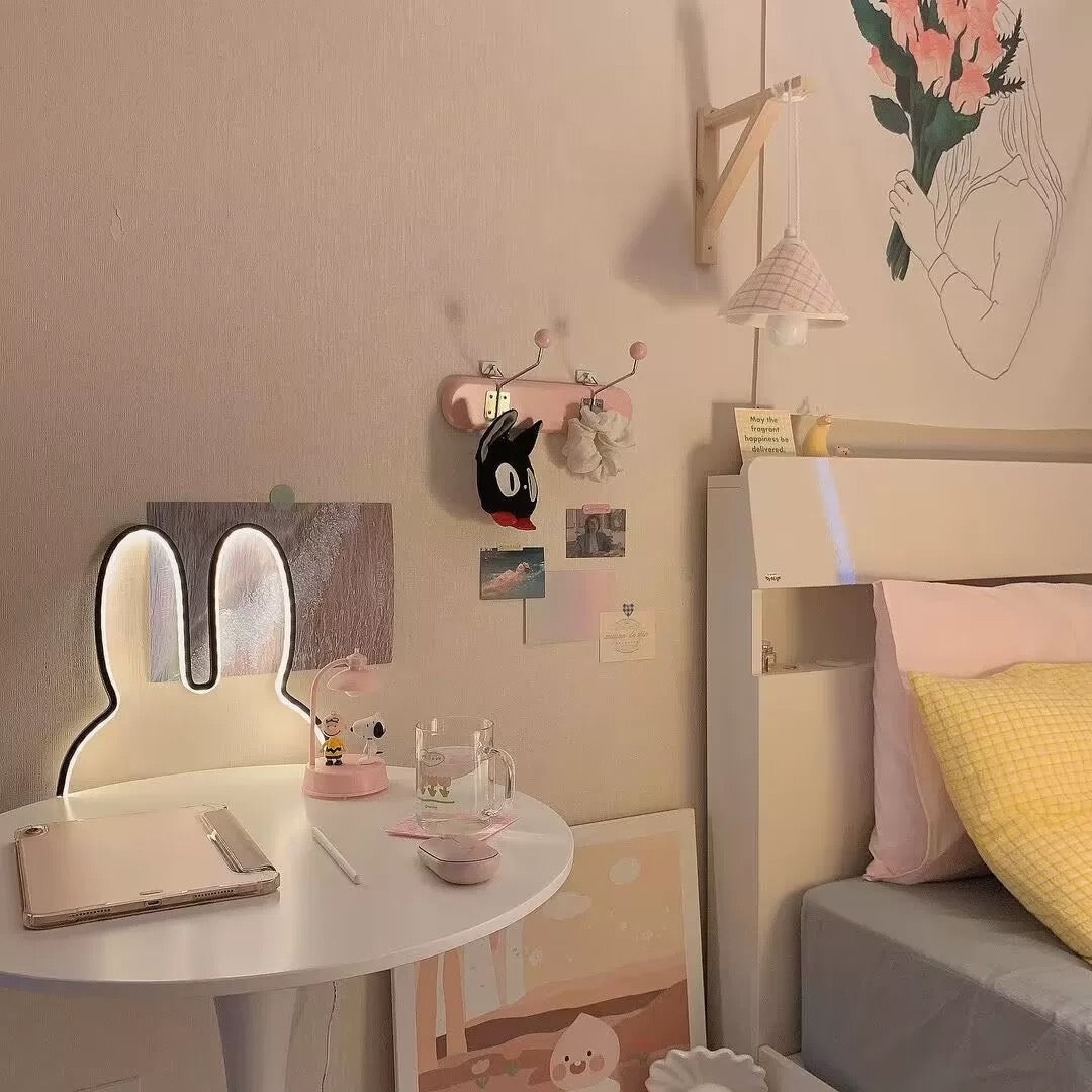 Fairy Style Rabbit LED Lamp – Cute USB Powered Neon Nightlight for Kids and Home Decor