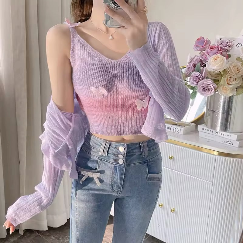 Fairycore Knit Top for Women - Unique blend of style and comfort