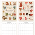 Aesthetic Korean design desk calendar for organization