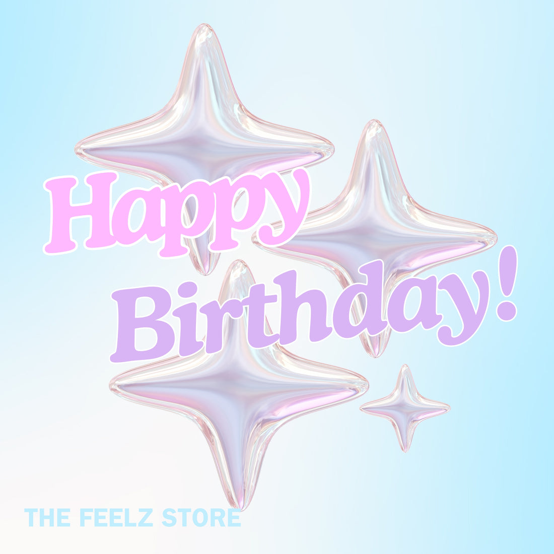 Stars Happy Birthday Gift Card for aesthetic room decor