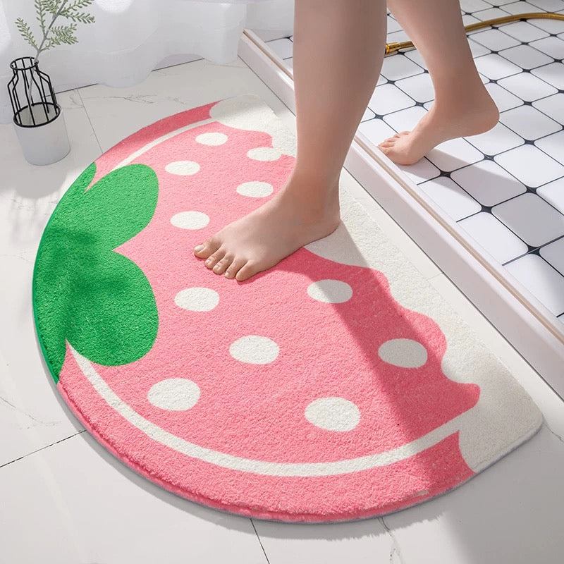 Imitation cashmere mat for toilet with anti-slip bottom