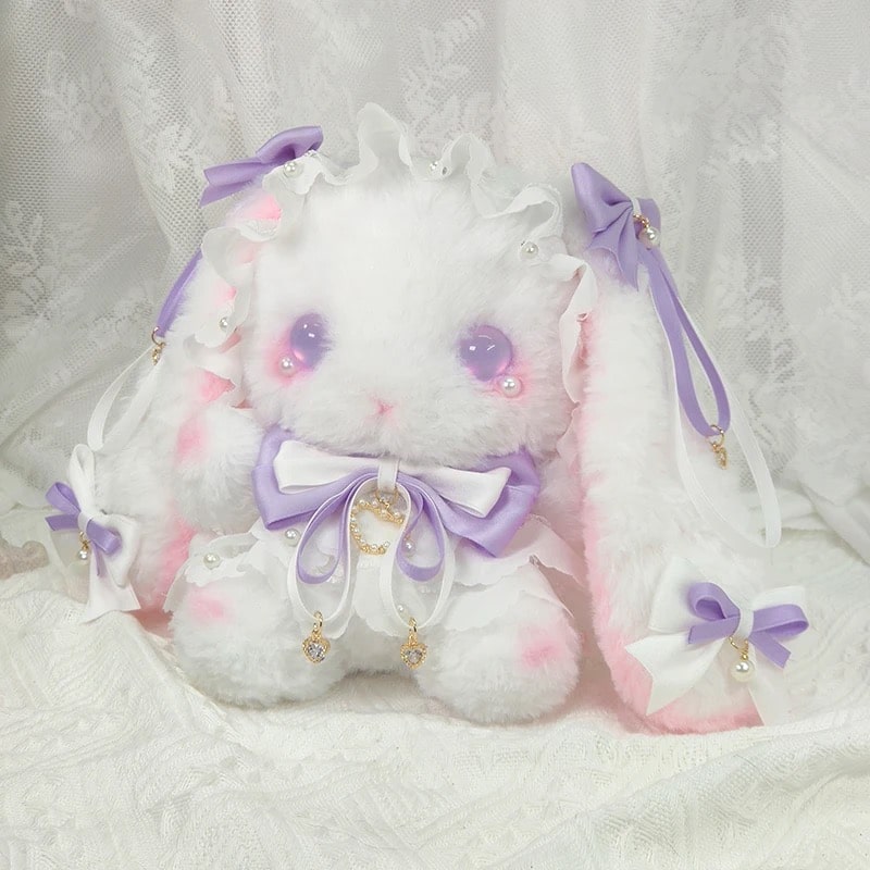 Lolita Rabbit Bag | Cute Shoulder Bag with Pearl Chain & Bow – The